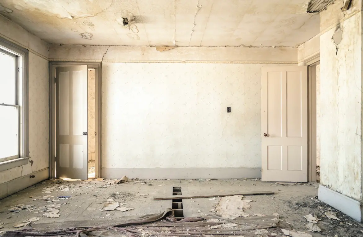 Waste disposal crew managing a cleanout project in Taylor Creek