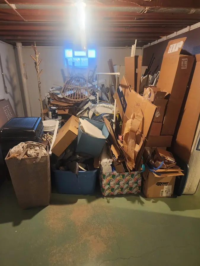 Roll-off dumpster container at job site for 20 Yard Dumpster Rental in Taylor Creek